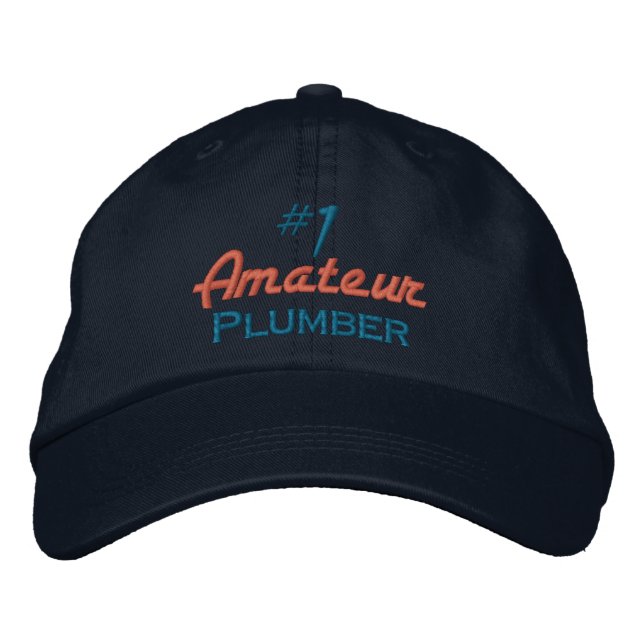 #1 Amateur Plumber Embroidered Hat (Front)