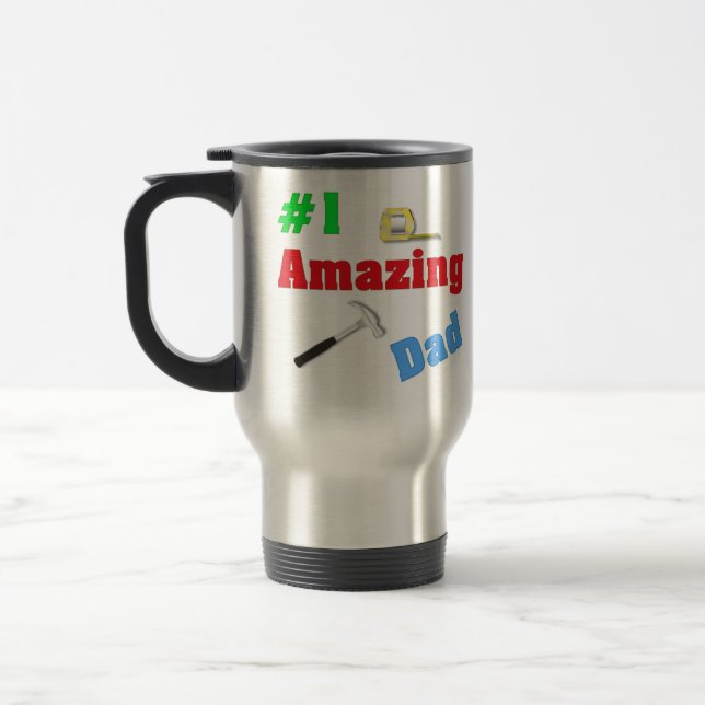 #1 Amazing Dad Travel Mug (Left)