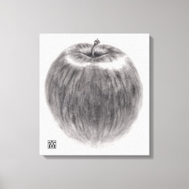 1 apple canvas print (Front)