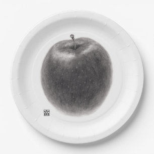 1 apple paper plate