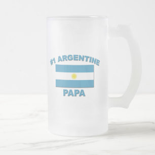 #1 Argentine Papa Frosted Glass Beer Mug