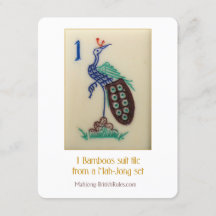 1 Bamboos suit tile – Explanatory card