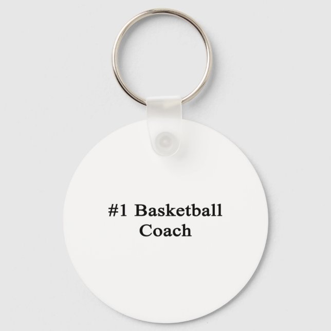 #1 Basketball Coach  Key Ring (Front)