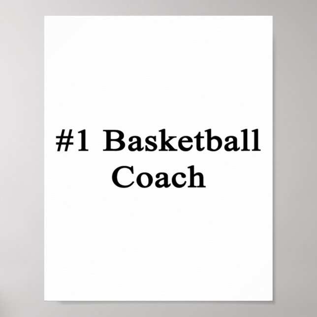 #1 Basketball Coach  Poster (Front)