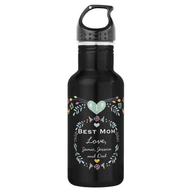 # 1 Best Mother Personalised Keepsake 532 Ml Water Bottle (Front)