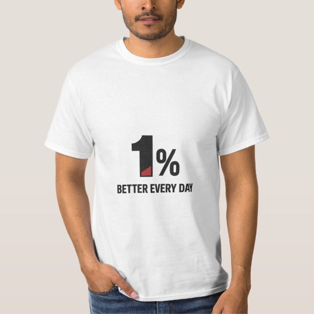 1% Better Every Day – Minimal  T-Shirt (Front)