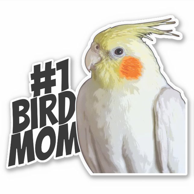 #1 Bird Mum Cute Cockatiel Mother's Day Pet Bird (Front)