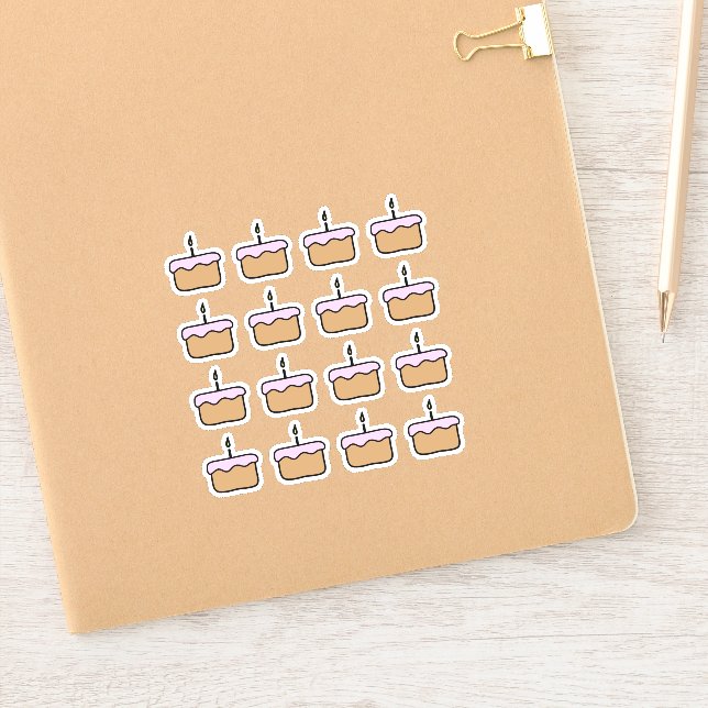 1" birthday cake stickers for planners & calendars (Notebook)