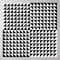 #1 Black & White Triangle Pattern Optical Illusion
