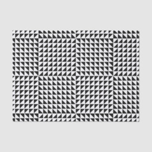 #1 Black & White Triangle Pattern Optical Illusion Tissue Paper