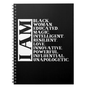 1 Black Woman Saying I Am Manuel.Png Notebook