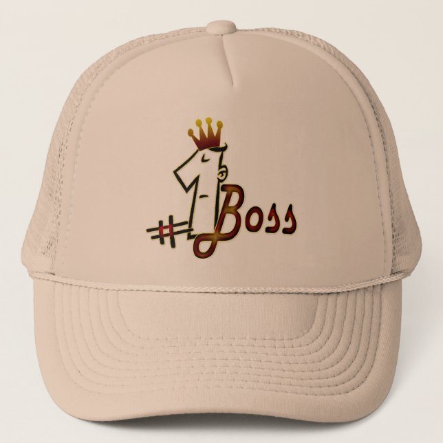 # 1 boss cool text design hat (Front)