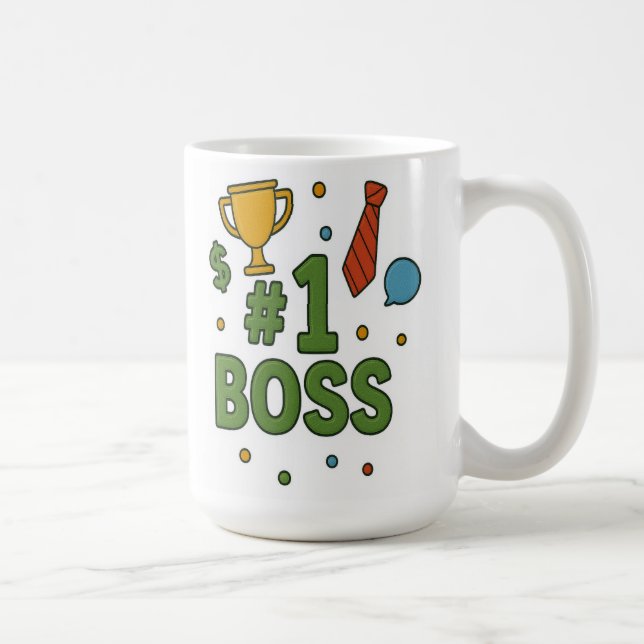 #1 Boss – Fun & Bold Appreciation Coffee Mug (Right)