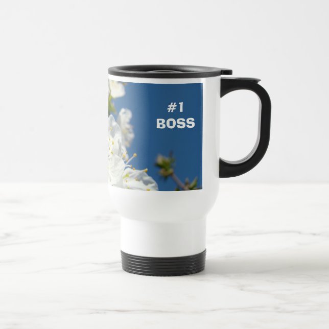 #1 BOSS Travel Coffee Mug Cherry Blossoms Spring (Right)