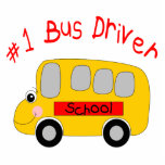 #1 Bus Driver Standing Photo Sculpture<br><div class="desc">#1 Bus Driver with a cute school bus.</div>