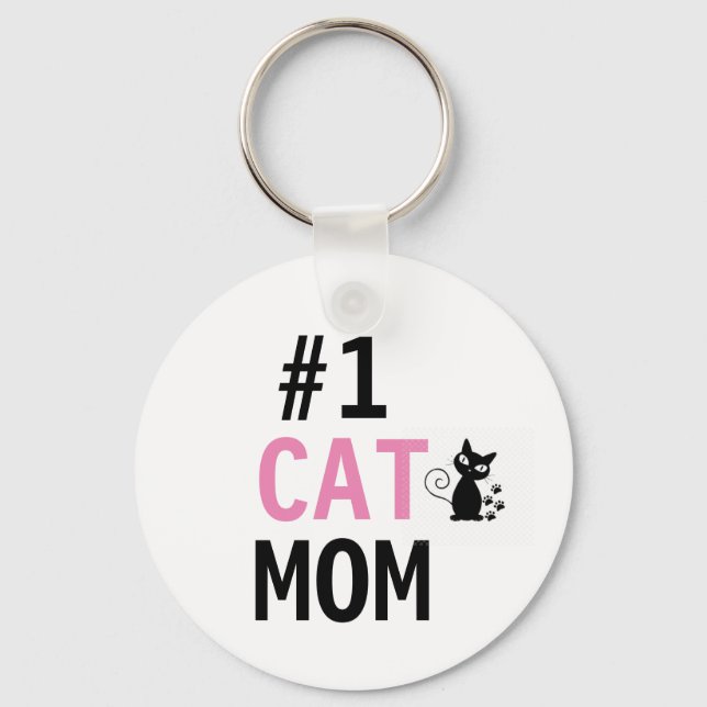 #1 Cat Mum Key Ring (Front)