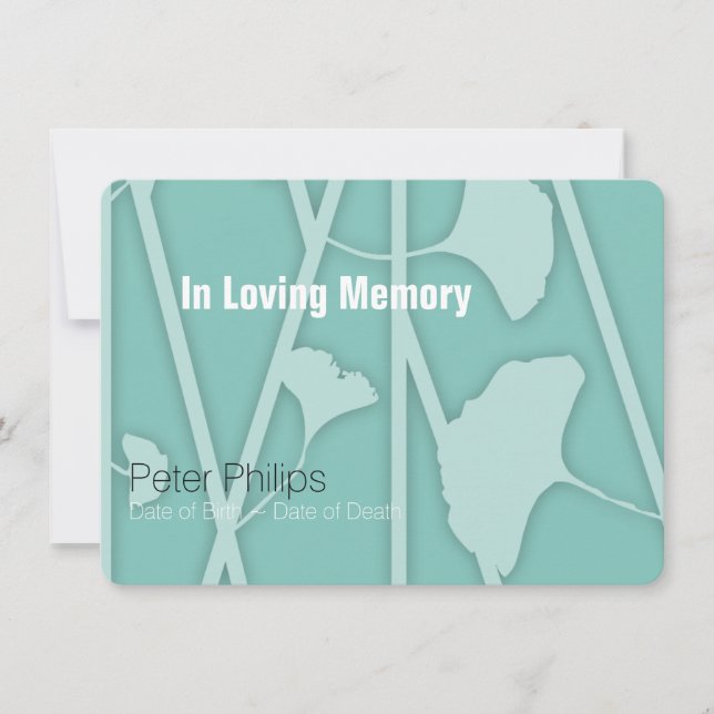 1 Choose Your Background Colour Memorial Service Invitation (Front)