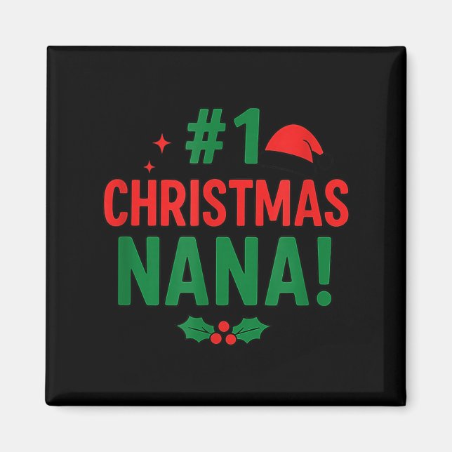 #1 Christmas Nana  Magnet (Front)