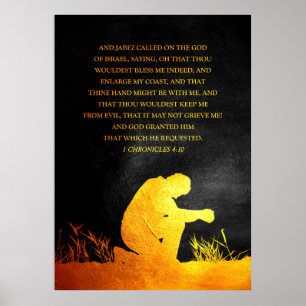 1 Chronicles 4:10 Bible Verse Poster