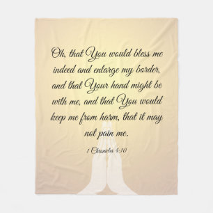 1 Chronicles 4:10  Fleece Blanket