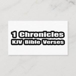 "1 Chronicles KJV Bible Verses" Text Enclosure Card