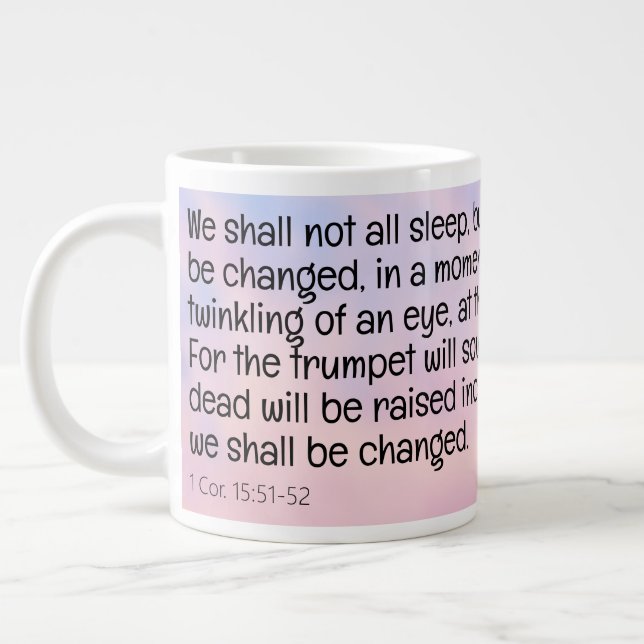 1 Cor. 15:51-52 Large Coffee Mug (Left)
