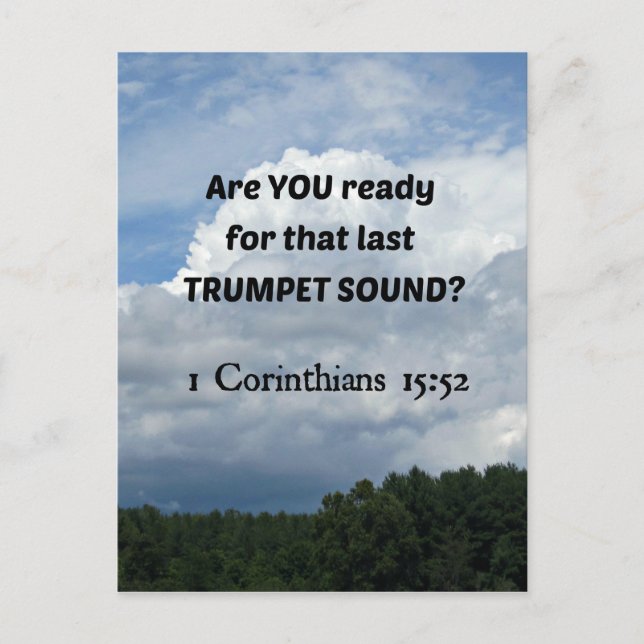 1 Cor. 15:52 - The Rapture! Postcard (Front)