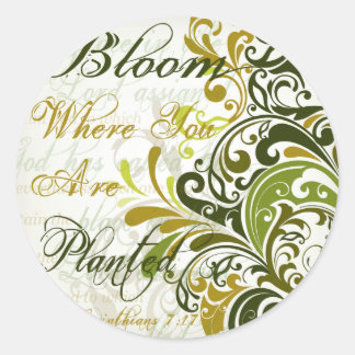 1 Cor 7 17 Scripture Art Classic Round Sticker