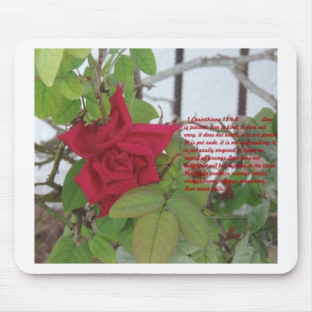 1 Corinthian 13:4-8 Love is..... Mousepad (Front)