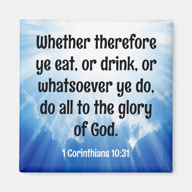 1 Corinthians 10:31  Magnet (Front)