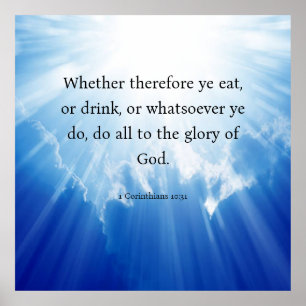 1 Corinthians 10:31  Poster