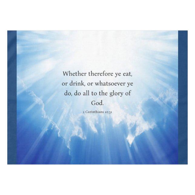 1 Corinthians 10:31   Tablecloth (Front (Horizontal))