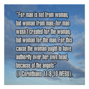 1 Corinthians 11:8-10 WEBU Poster