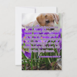 1 Corinthians 12:3 Bible Verse Pic Greeting Card