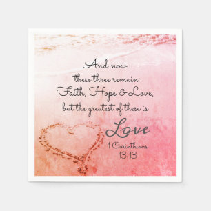 1 Corinthians 13:13 Faith Hope Love, Napkin