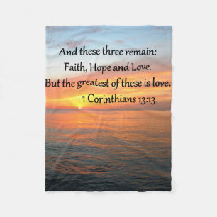 1 CORINTHIANS 13:13 SUNRISE PHOTO FLEECE BLANKET