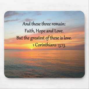 1 CORINTHIANS 13:13 SUNRISE PHOTO MOUSE MAT