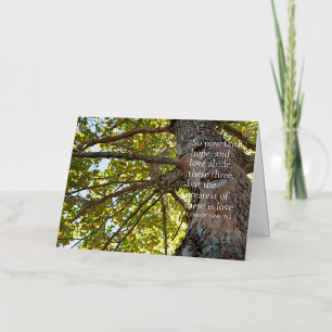 1 Corinthians 13:13 Tree Branches Blank Greeting 