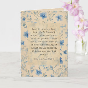 1 Corinthians 13:4–5 Love Is Patient Floral Card