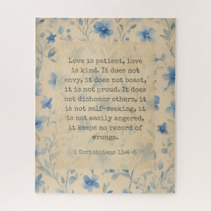 1 Corinthians 13:4–5 Love Is Patient Floral Jigsaw Puzzle