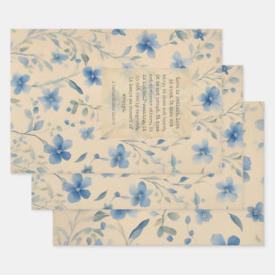 1 Corinthians 13:4–5 Love Is Patient Floral Wrapping Paper Sheet