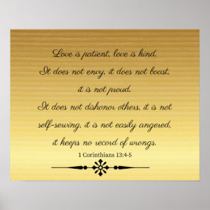 1 Corinthians 13:4-5 Love,  Poster