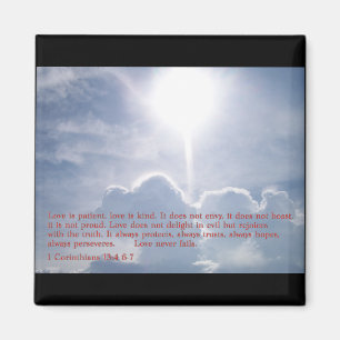 1 Corinthians 13:4 6-7  Clouds Magnet