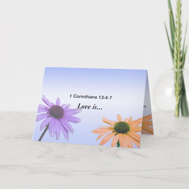 1 Corinthians 13:4-7  Love card (Front)