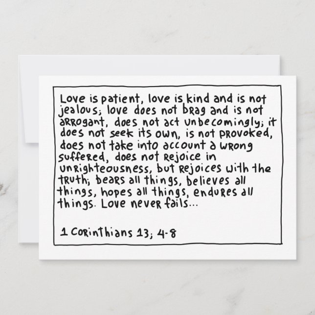 1 Corinthians 13 4-8 (Front)