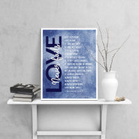 1 Corinthians 13:4-8 Bible Verse, Dark Blue