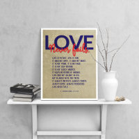 1 Corinthians 13:4-8 Bible Verse, Vintage Tan