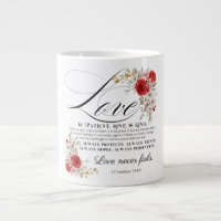 1 Corinthians 13:4-8 Love is Patient Bible Floral