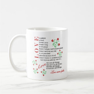 1 Corinthians 13 4-8   Love Is Patient.... Coffee Mug