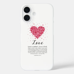 1 Corinthians 13:4-8 Love is Patient, Love is Kind iPhone 16 Case